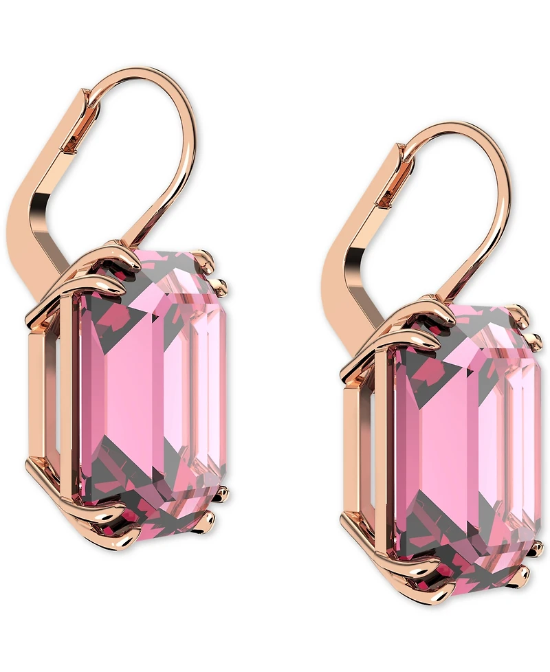 Swarovski Octagon Crystal Drop Earrings