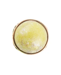 Barse Flora Bronze and Genuine Canadian Jade Ring