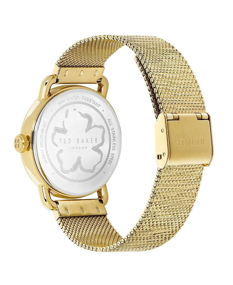 Ted Baker Women's Harriett Gold-Tone Stainless Steel Mesh Watch 38mm
