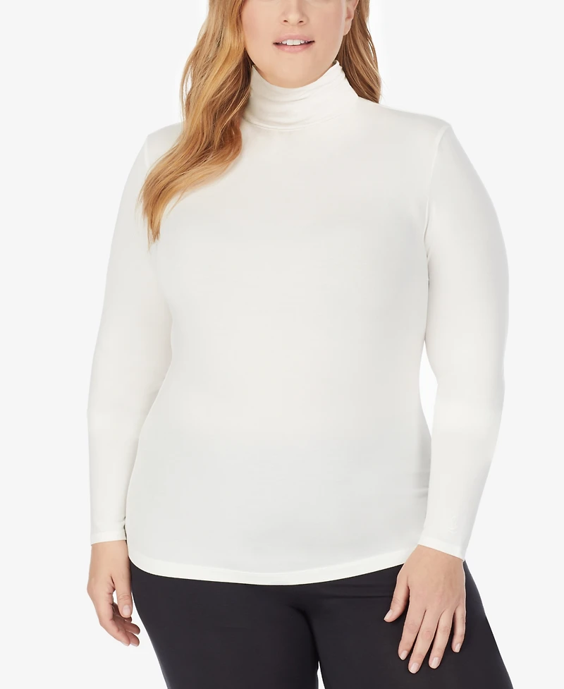 Cuddl Duds Plus Size Softwear with Stretch Turtleneck