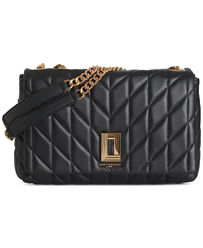 Karl Lagerfeld Paris Lafayette Medium Leather Shoulder Bag