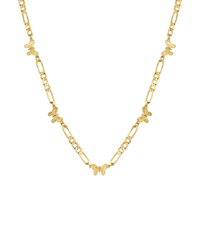 And Now This Figaro Butterfly Chain Necklace