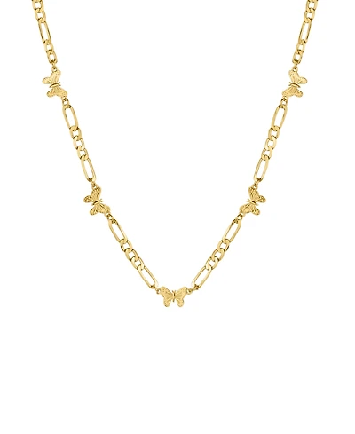 And Now This Figaro Butterfly Chain Necklace