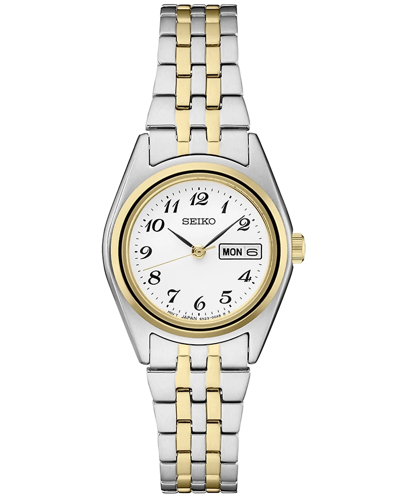 Seiko Women's Analog Essentials Two-Tone Stainless Steel Bracelet Watch 25mm