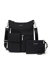 Baggallini Women's Modern Everywhere Slim Crossbody with Rfid Wristlet, Set 2 Piece