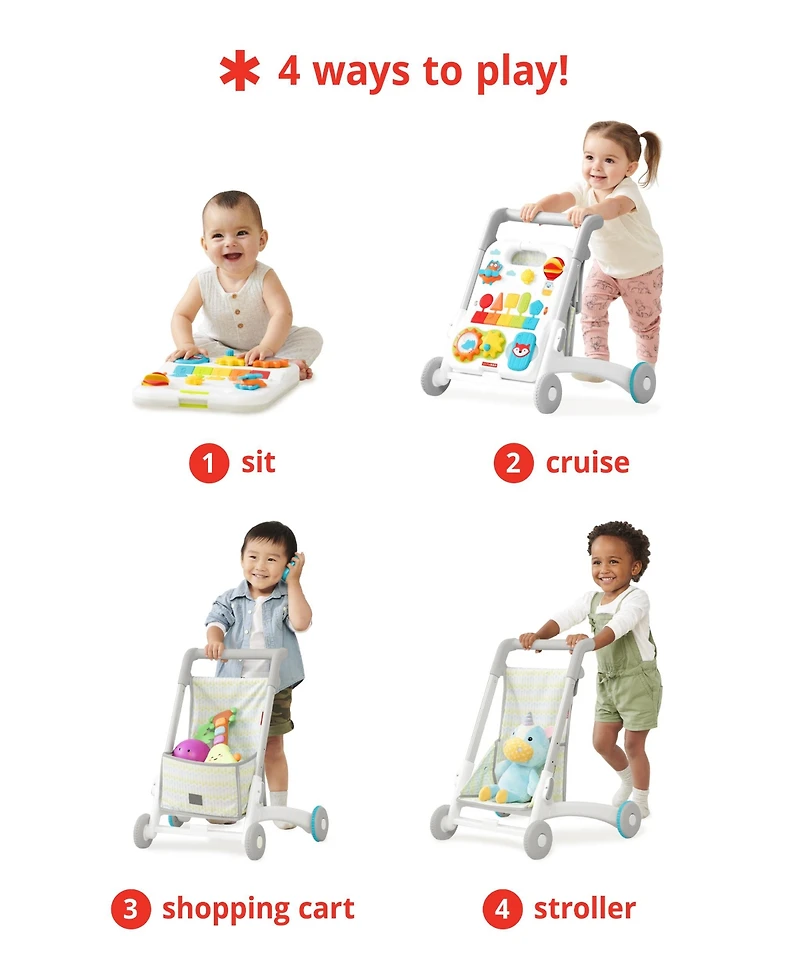 Explore & More 4-in-1 Grow Along Activity Walker Baby Toy
