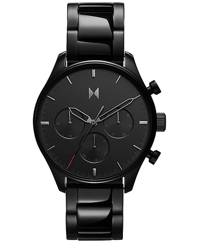 Mvmt Men's Chronograph Airhawk Black-Tone Stainless Steel Bracelet Watch 42mm