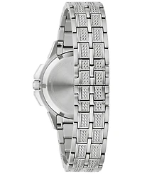 Bulova Women's Crystal Octava Stainless Steel Bracelet Watch 34mm