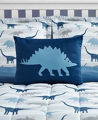 Alex + Bella Dino Chambray Dark Blue 4-Piece Microfiber Comforter Set - Full