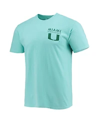 Men's Mint Miami Hurricanes Circle Scene Comfort Colors T-shirt