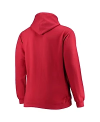 Men's Champion Crimson Alabama Crimson Tide Big and Tall Arch Over Logo Powerblend Pullover Hoodie