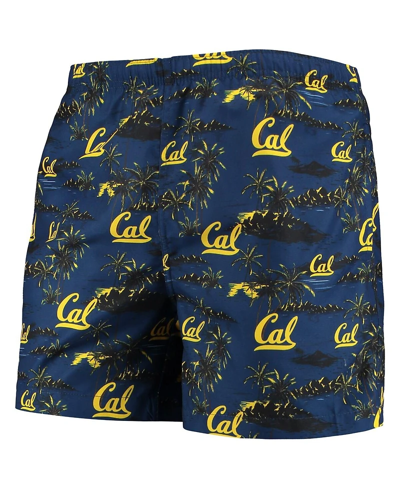 Men's Foco Navy Cal Bears Island Palm Swim Trunks