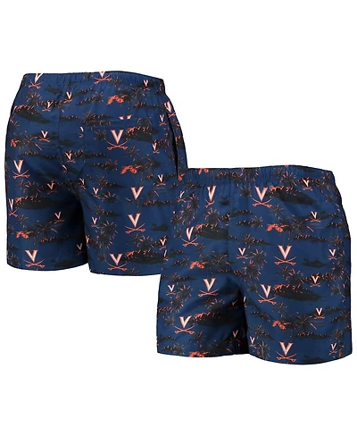 Men's Foco Navy Virginia Cavaliers Island Palm Swim Trunks