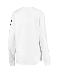 Women's Pressbox White West Virginia Mountaineers Edith Long Sleeve T-shirt