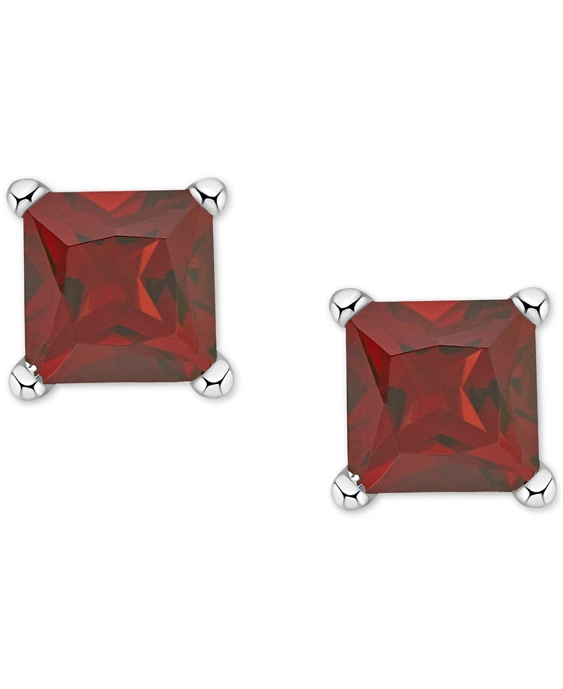 Garnet Square Stud Earrings (1 ct. t.w.) 14k Gold