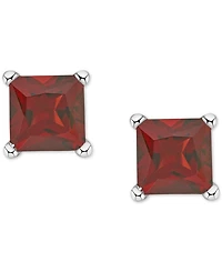 Garnet Square Stud Earrings (1 ct. t.w.) 14k Gold