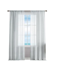 Nautica Erasmus Sheer Rod Pocket Window Curtain Panel Pair, 38" x 84"