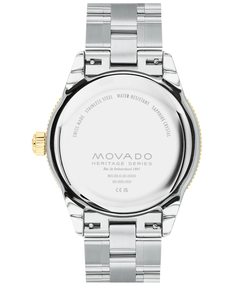 Movado Men's Heritage Two-Tone Stainless Steel Bracelet Watch 43mm