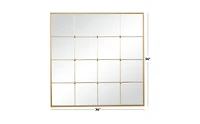 Metal Glam Wall Mirror, 36" x 1" x 36"