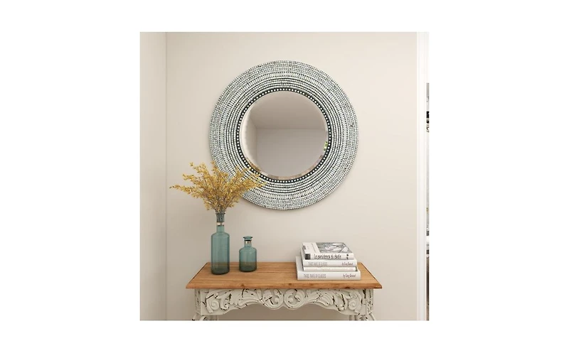 Coastal Wood Wall Mirror, 32" x 32"