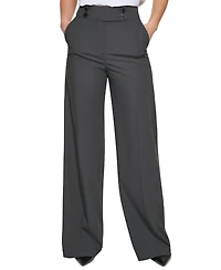 Calvin Klein Women's Whitney Button Front Wide Leg Pants
