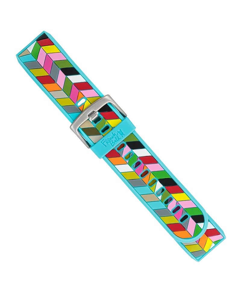 WITHit Blue Ziggy Silicone Band by French Bull designed for Fitbit Charge 2