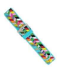 WITHit Blue Ziggy Silicone Band by French Bull designed for Fitbit Charge 2