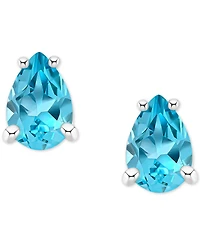 Blue Topaz Pear Stud Earrings (1 ct. t.w.) 14k Gold