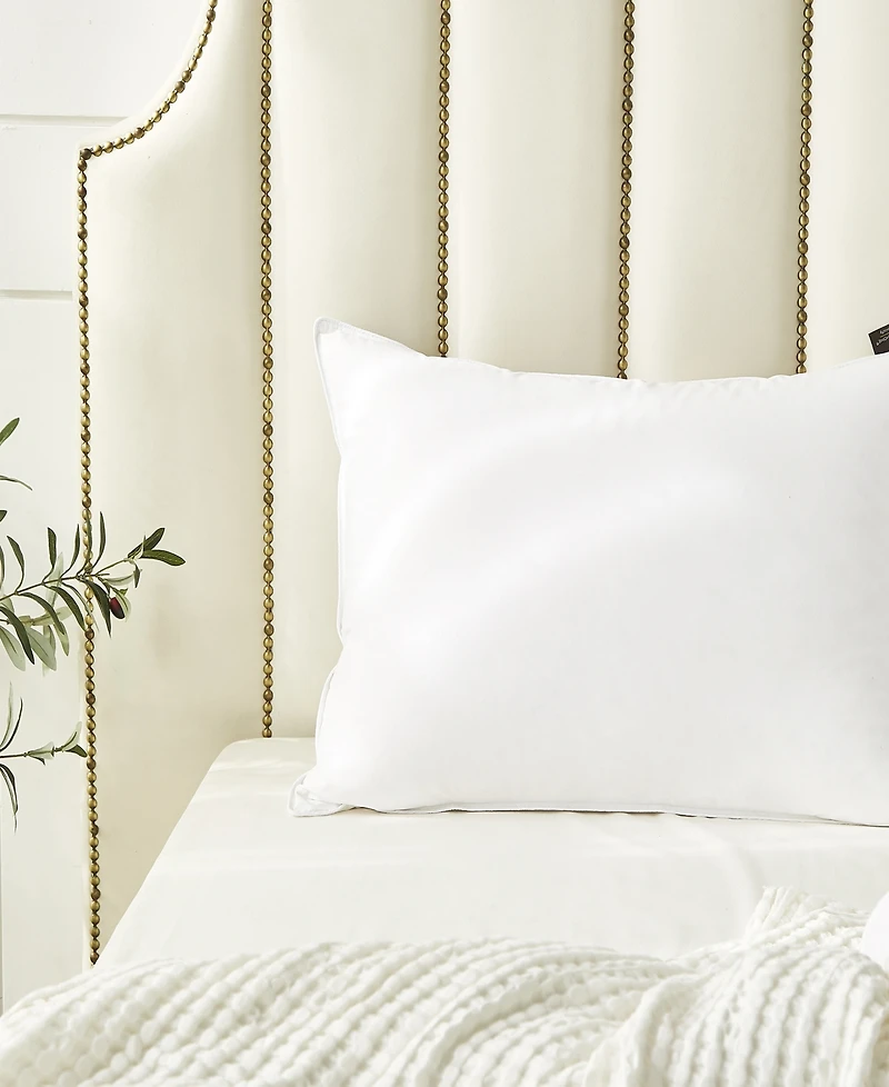 Farm to Home Premium White Down Medium/Firm Cotton Pillow, Standard/Queen