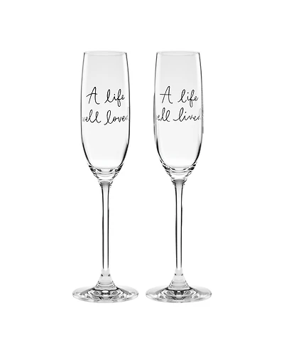 Charmed Life Toasting Flutes, 2 Piece