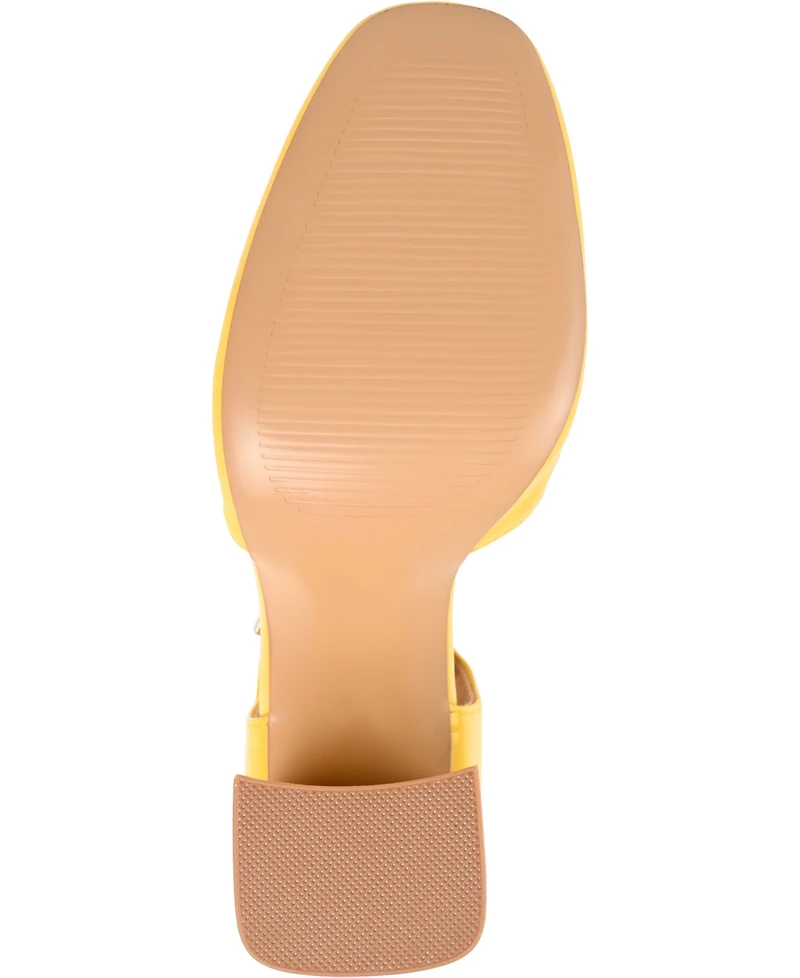 Journee Collection Women's Hesster Block Heel Ankle Strap Pumps