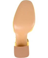 Journee Collection Women's Hesster Block Heel Ankle Strap Pumps
