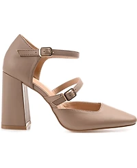 Journee Collection Women's Isadorah Double Strap Heels