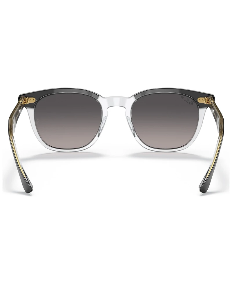 Ray-Ban Unisex Polarized Low Bridge Fit Sunglasses, Hawkeye 54