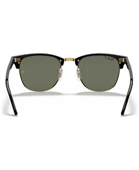 Ray-Ban Unisex Polarized Low Bridge Fit Sunglasses, RB3016F Clubmaster Classic 55