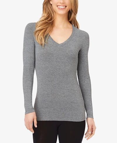 Cuddl Duds Women's Softwear V-Neck Long-Sleeve Layering Top