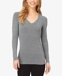 Cuddl Duds Women's Softwear V-Neck Long-Sleeve Layering Top