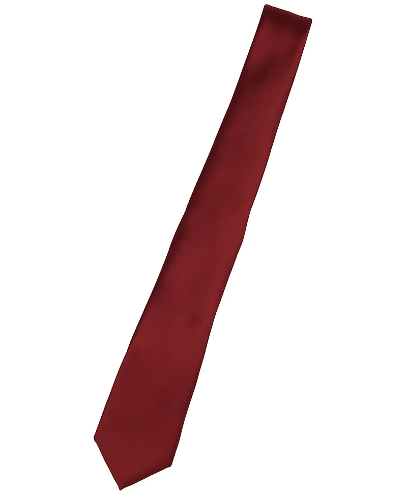 ConStruct Men's Satin Solid Extra Long Tie