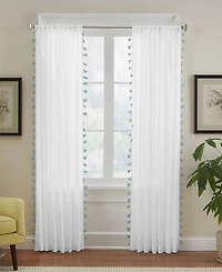 Elrene Home Fashions Bianca Semi-Sheer Window Curtain with Tassels