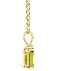 Peridot (1-1/10 ct. t.w.) and Diamond Accent Pendant Necklace in 14K Yellow Gold or 14K White Gold