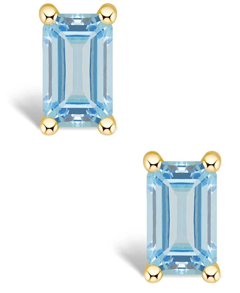 Aquamarine (1/2 ct. t.w.) Stud Earrings 14K White Gold or Yellow