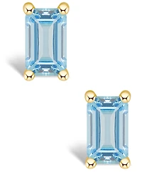 Aquamarine (1/2 ct. t.w.) Stud Earrings 14K White Gold or Yellow
