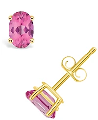 Pink Topaz (1-1/7 ct. t.w.) Stud Earrings 14K Yellow Gold or White