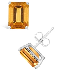 Citrine (3-1/5 ct. t.w.) Stud Earrings 14K Yellow Gold or White