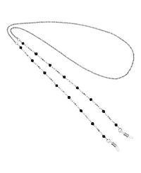 2028 Silver-Tone Black Eyeglass Holder