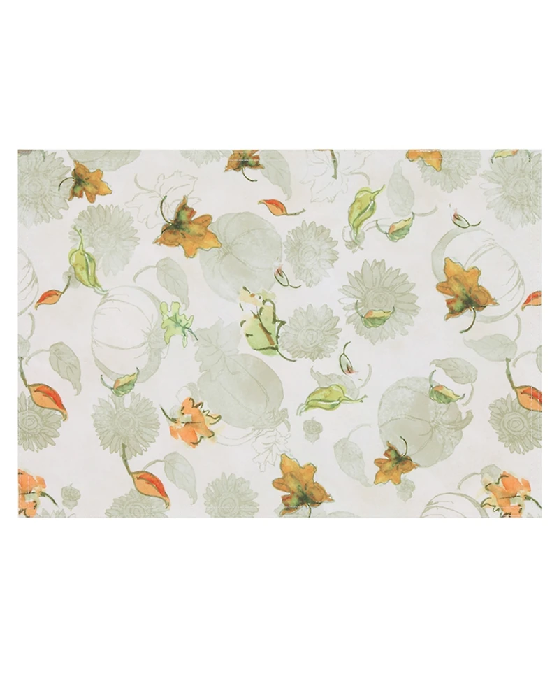 Laural Home Cornucopia Harvest Set of 4 Placemats, 13" x 19"
