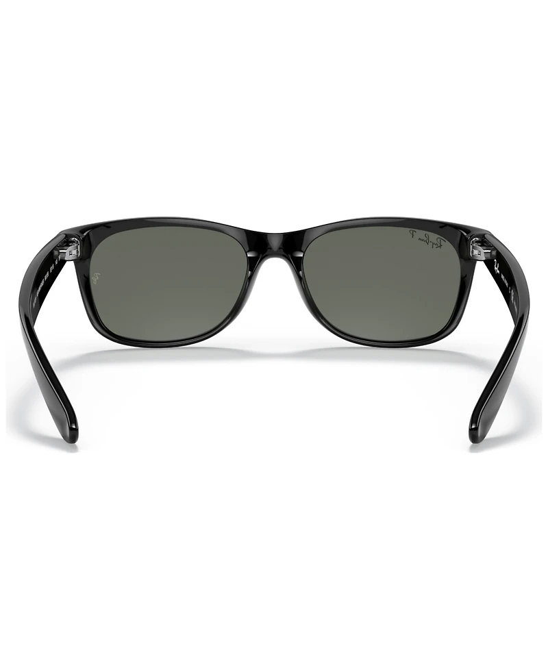 Ray-Ban Unisex Polarized Low Bridge Fit Sunglasses, RB2132F New Wayfarer Classic 55