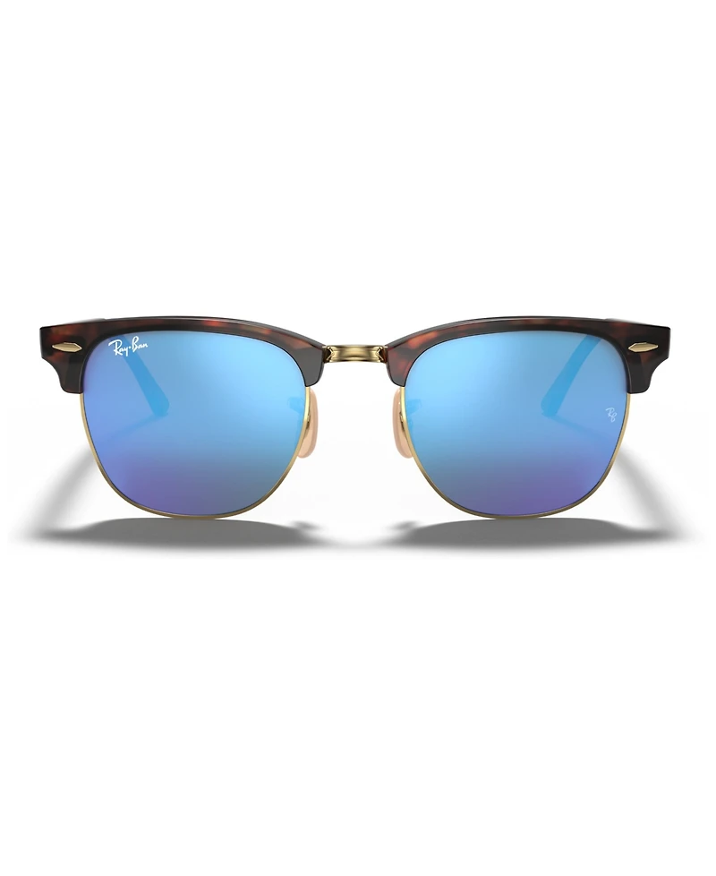 Ray-Ban Unisex Sunglasses, RB3016 Clubmaster Mineral Flash Lenses