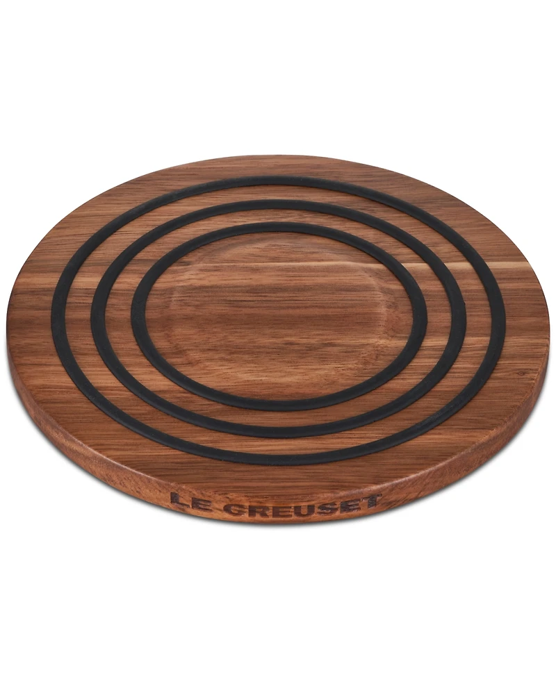 Le Creuset 8" Magnetic Heat Resistant Acacia Wood Trivet