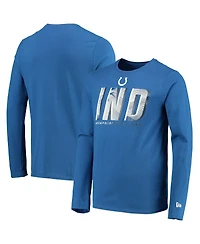 Men's New Era Royal Indianapolis Colts Combine Authentic Static Abbreviation Long Sleeve T-shirt